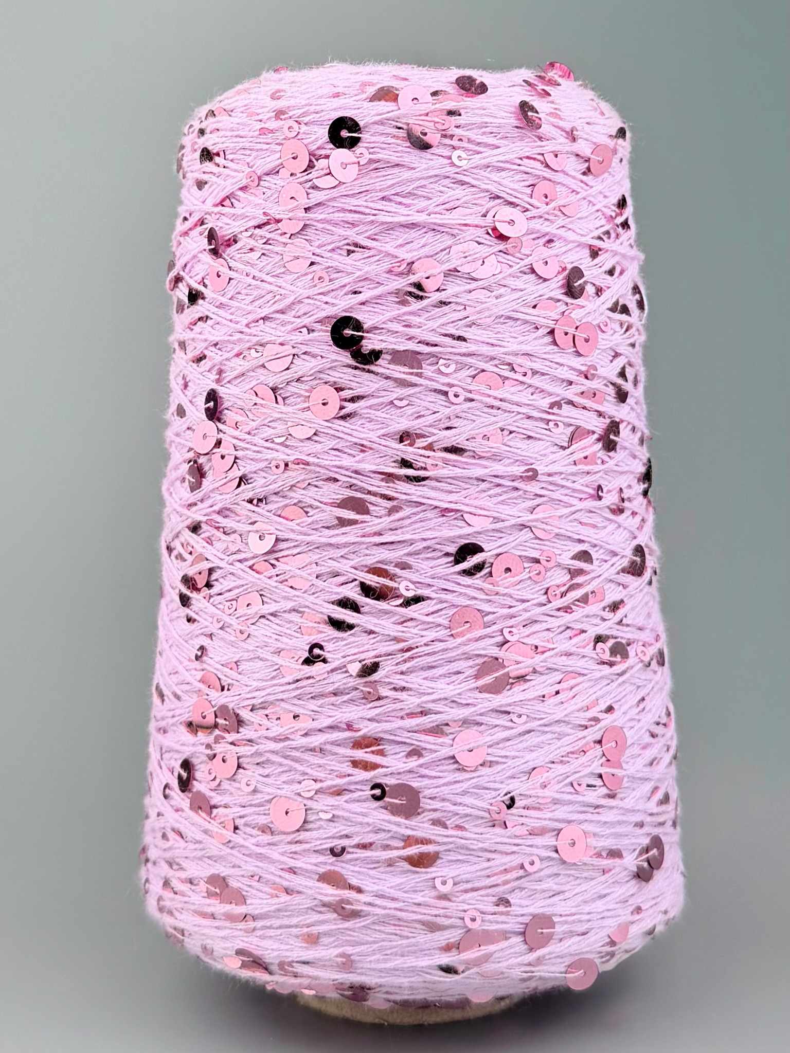 Art. Brillante 260 m / 100 g – Baumwolle mit Maxi-Pailletten col. Hellrosa foto 2
